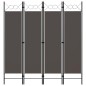 vidaXL Paravento a 4 Pannelli Antracite 160x180 cm