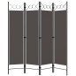 vidaXL Paravento a 4 Pannelli Antracite 160x180 cm