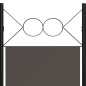 vidaXL Paravento a 4 Pannelli Antracite 160x180 cm