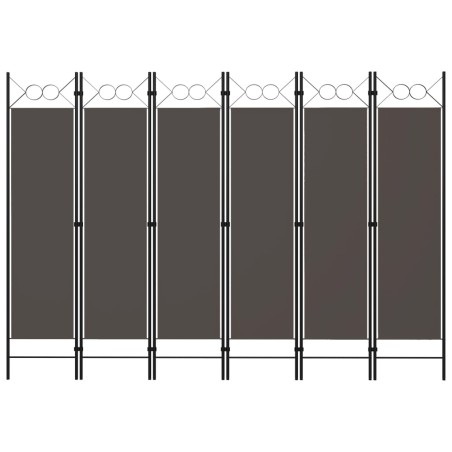 vidaXL Paravento a 6 Pannelli Antracite 240x180 cm
