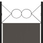 vidaXL Paravento a 6 Pannelli Antracite 240x180 cm vidaXL Paravento a 6 Pannelli Antracite 240x180 cm