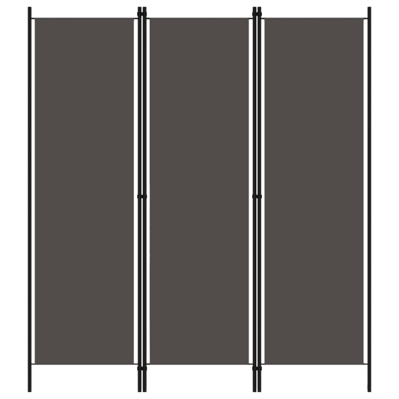 vidaXL Paravento a 3 Pannelli Antracite 150x180 cm