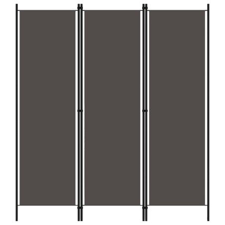 vidaXL Paravento a 3 Pannelli Antracite 150x180 cm