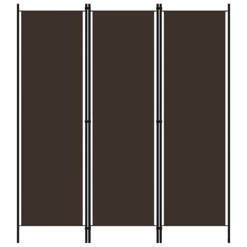 vidaXL Paravento 3 Pannelli Marrone 150x180 cm vidaXL Paravento 3 Pannelli Marrone 150x180 cm