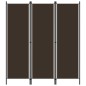 vidaXL Paravento 3 Pannelli Marrone 150x180 cm vidaXL Paravento 3 Pannelli Marrone 150x180 cm