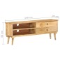 vidaXL Mobile Porta TV 140x30x50 cm in Legno Massello di Mango vidaXL Mobile Porta TV 140x30x50 cm in Legno Massello di Mango