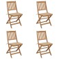 Sedie da Giardino Pieghevoli 4 pz con Cuscini Massello Acacia Sedie da Giardino Pieghevoli 4 pz con Cuscini Massello Acacia