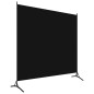 vidaXL Paravento a 1 Pannello Nero 175x180 cm
