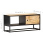 vidaXL Mobile Porta TV con Anta Intagliata 90x30x40 cm in Mango Grezzo vidaXL Mobile Porta TV con Anta Intagliata 90x30x40 cm in Mango Grezzo