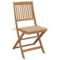 Sedie da Giardino Pieghevoli 4 pz con Cuscini Massello Acacia Sedie da Giardino Pieghevoli 4 pz con Cuscini Massello Acacia