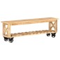 vidaXL Mobile Porta TV 130x30x42 cm in Legno Grezzo di Mango