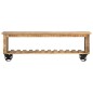 vidaXL Mobile Porta TV 130x30x42 cm in Legno Grezzo di Mango