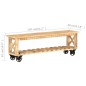 vidaXL Mobile Porta TV 130x30x42 cm in Legno Grezzo di Mango