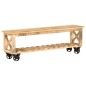 vidaXL Mobile Porta TV 130x30x42 cm in Legno Grezzo di Mango