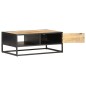 vidaXL Tavolino con Anta Intagliata 90x55x36 cm Legno di Mango Grezzo vidaXL Tavolino con Anta Intagliata 90x55x36 cm Legno di Mango Grezzo