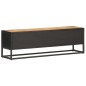 vidaXL Mobile Porta TV con Anta Intagliata 130x30x40cm in Mango Grezzo vidaXL Mobile Porta TV con Anta Intagliata 130x30x40cm in Mango Grezzo