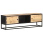 vidaXL Mobile Porta TV con Anta Intagliata 130x30x40cm in Mango Grezzo vidaXL Mobile Porta TV con Anta Intagliata 130x30x40cm in Mango Grezzo