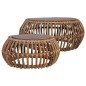 vidaXL Tavolini da Salotto 2 pz in Rattan Naturale vidaXL Tavolini da Salotto 2 pz in Rattan Naturale