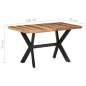 vidaXL Tavolo da Pranzo 140x70x75 cm Legno Massello con Finitura Miele vidaXL Tavolo da Pranzo 140x70x75 cm Legno Massello con Finitura Miele