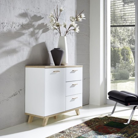 Germania Cassettiera GW-Oslo Bianco e Rovere