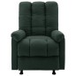 vidaXL Poltrona Massaggiante Reclinabile Verde Scuro in Tessuto vidaXL Poltrona Massaggiante Reclinabile Verde Scuro in Tessuto