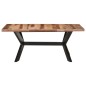 vidaXL Tavolo da Pranzo 180x90x75 cm Legno Massello con Finitura Miele vidaXL Tavolo da Pranzo 180x90x75 cm Legno Massello con Finitura Miele