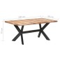 vidaXL Tavolo da Pranzo 180x90x75 cm Legno Massello con Finitura Miele vidaXL Tavolo da Pranzo 180x90x75 cm Legno Massello con Finitura Miele