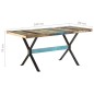 vidaXL Tavolo da Pranzo 160x80x76 cm in Legno Massello di Recupero