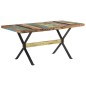 vidaXL Tavolo da Pranzo 160x80x76 cm in Legno Massello di Recupero