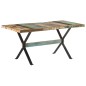 vidaXL Tavolo da Pranzo 160x80x76 cm in Legno Massello di Recupero