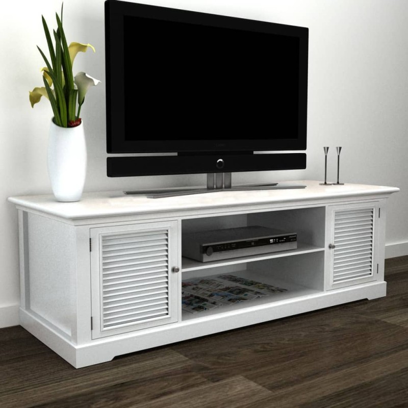 vidaXL Porta TV Bianco in Legno
