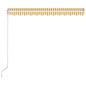 Tenda da Sole Retrattile Manuale 300x250 cm Gialla e Bianca Tenda da Sole Retrattile Manuale 300x250 cm Gialla e Bianca