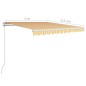 Tenda da Sole Retrattile Manuale 300x250 cm Gialla e Bianca Tenda da Sole Retrattile Manuale 300x250 cm Gialla e Bianca