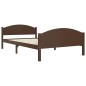 vidaXL Giroletto senza Materasso Marrone Scuro 120x200 cm Legno Pino vidaXL Giroletto senza Materasso Marrone Scuro 120x200 cm Legno Pino