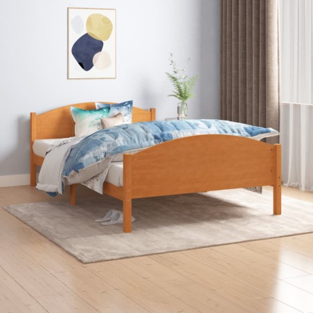 vidaXL Giroletto Marrone Miele in Legno Massello di Pino 120x200 cm