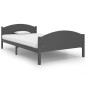 vidaXL Giroletto senza Materasso Grigio Scuro 120x200 cm Legno Pino vidaXL Giroletto senza Materasso Grigio Scuro 120x200 cm Legno Pino