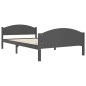 vidaXL Giroletto senza Materasso Grigio Scuro 120x200 cm Legno Pino vidaXL Giroletto senza Materasso Grigio Scuro 120x200 cm Legno Pino