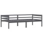 vidaXL Giroletto Grigio Scuro in Legno Massello di Pino 90x200 cm vidaXL Giroletto Grigio Scuro in Legno Massello di Pino 90x200 cm