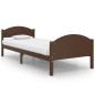 vidaXL Giroletto Marrone Scuro in Legno Massello di Pino 90x200 cm vidaXL Giroletto Marrone Scuro in Legno Massello di Pino 90x200 cm