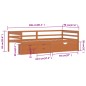 vidaXL Giroletto con Cassetti Grigio Scuro in Legno di Pino 90x200 cm vidaXL Giroletto con Cassetti Grigio Scuro in Legno di Pino 90x200 cm