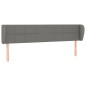 Testiera ad Orecchio Grigio Scuro 183x23x78/88 cm in Tessuto Testiera ad Orecchio Grigio Scuro 183x23x78/88 cm in Tessuto