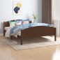 vidaXL Giroletto Marrone Scuro in Legno Massello di Pino 160x200cm vidaXL Giroletto Marrone Scuro in Legno Massello di Pino 160x200cm