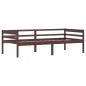 vidaXL Giroletto Marrone Scuro in Legno Massello di Pino 90x200 cm vidaXL Giroletto Marrone Scuro in Legno Massello di Pino 90x200 cm