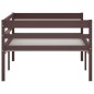 vidaXL Giroletto Marrone Scuro in Legno Massello di Pino 90x200 cm vidaXL Giroletto Marrone Scuro in Legno Massello di Pino 90x200 cm