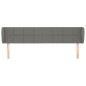 Testiera ad Orecchio Grigio Scuro 183x23x78/88 cm in Tessuto Testiera ad Orecchio Grigio Scuro 183x23x78/88 cm in Tessuto