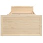 vidaXL Giroletto con Cassetti in Legno Massello di Pino 90x200 cm