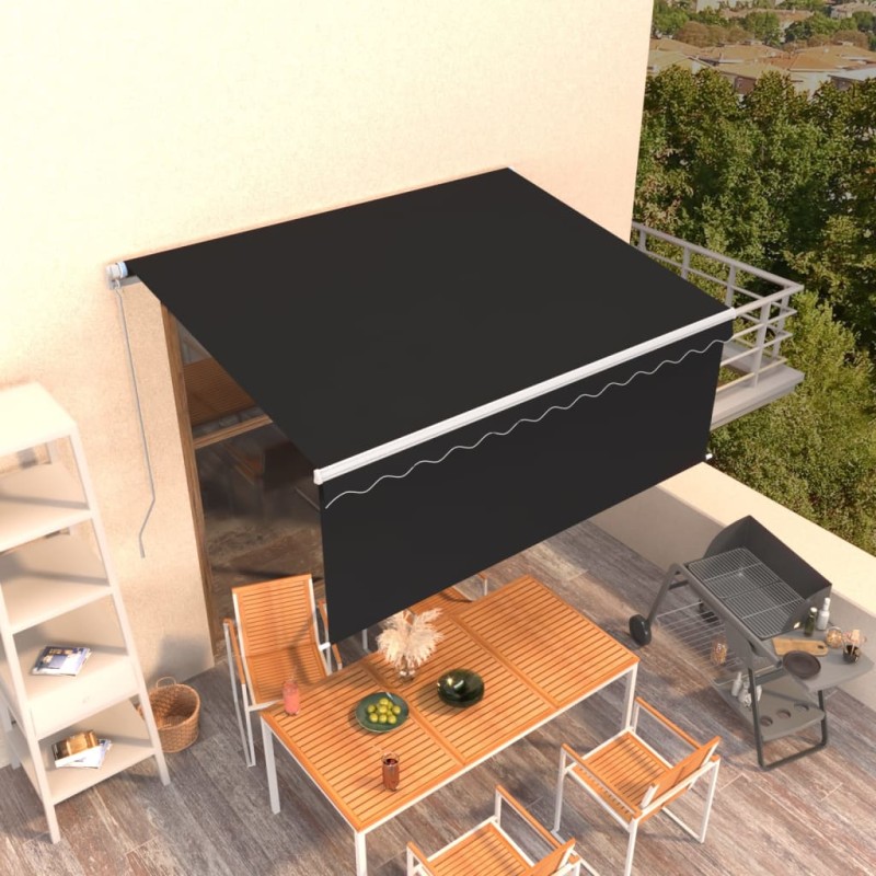 Tenda da Sole Retrattile Manuale con Parasole 3x2,5m Antracite Tenda da Sole Retrattile Manuale con Parasole 3x2,5m Antracite