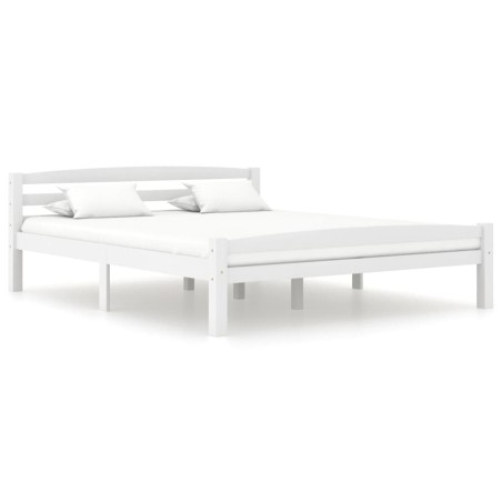 vidaXL Giroletto Bianco in Massello di Pino 160x200 cm
