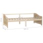 vidaXL Divano Letto a 3 Posti in Legno Massello di Pino 90x200cm vidaXL Divano Letto a 3 Posti in Legno Massello di Pino 90x200cm