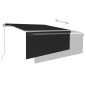 Tenda da Sole Retrattile Manuale con Parasole 3x2,5m Antracite Tenda da Sole Retrattile Manuale con Parasole 3x2,5m Antracite